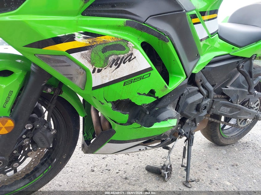 2025 Kawasaki Ex650 P VIN: ML5EXEP11SDAD7222 Lot: 45248171