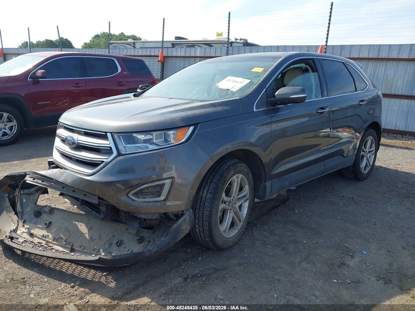 Vin: 2fmpk3k99hbb82521, lot: 45746238, ford edge titanium 20172