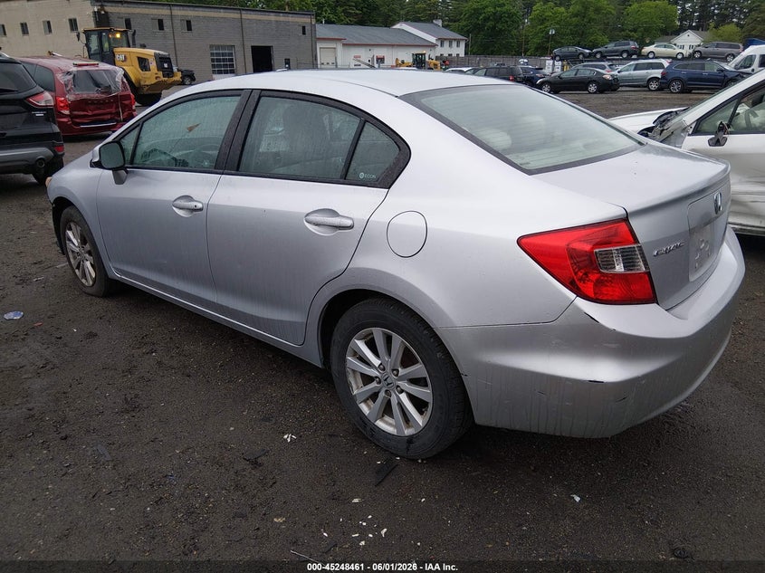 2012 Honda Civic 1.8 Ex silver Lot 111045248461 Vin 2HGFB2F84CH601426