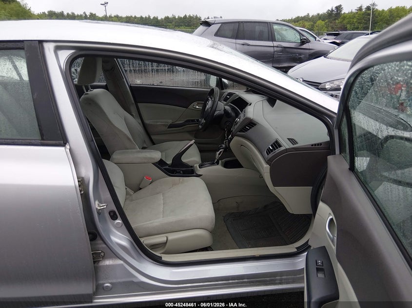 2012 Honda Civic 1.8 Ex silver Lot 111045248461 Vin 2HGFB2F84CH601426