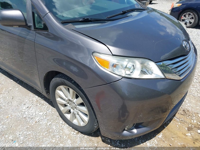 2012 Toyota Sienna 3.5 Limited V6 7 Passenger grey Lot 111045248477 Vin 5TDYK3DC5CS221128