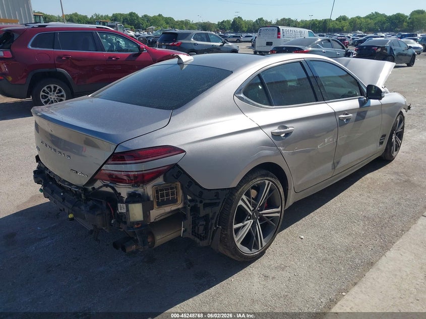 Vin: kmtg54se5ru136681, lot: 45746571, genesis g70 3.3t awd sport advanced 20244