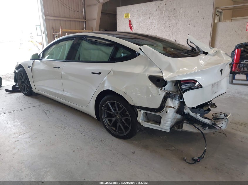 Vin: 5yj3e1eb0mf975894, lot: 45746608, tesla model 3 long range 20213