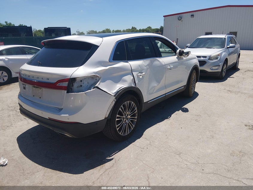 Vin: 2lmtj6lr2gbl66509, lot: 45746876, lincoln mkx reserve 20164