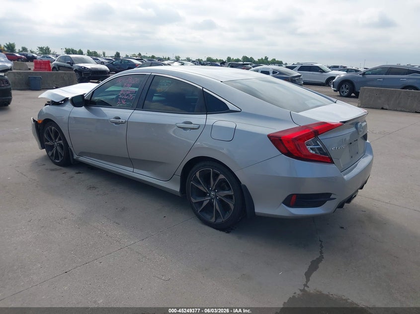 Vin: 19xfc2f89le007633, lot: 45747180, honda civic sport 20203