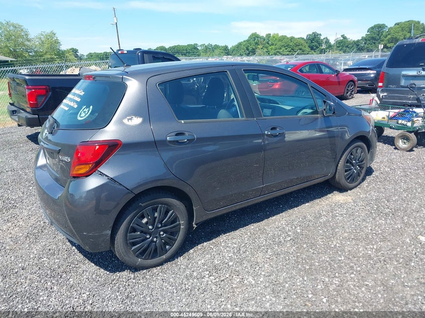 Vin: vnkktud36fa047703, lot: 45747412, toyota yaris l 20154