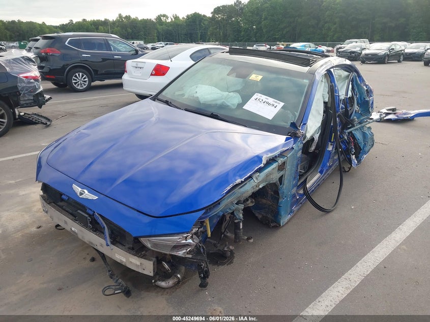 Vin: kmtg34la2mu075803, lot: 45747497, genesis g70 2.0t rwd 20212