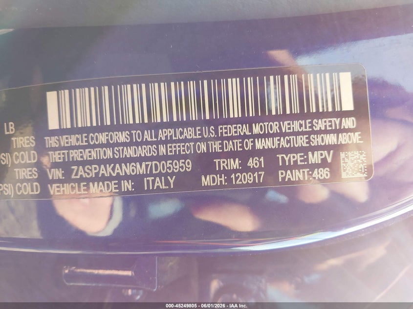 2021 Alfa Romeo Stelvio Awd VIN: ZASPAKAN6M7D05959 Lot: 45249805