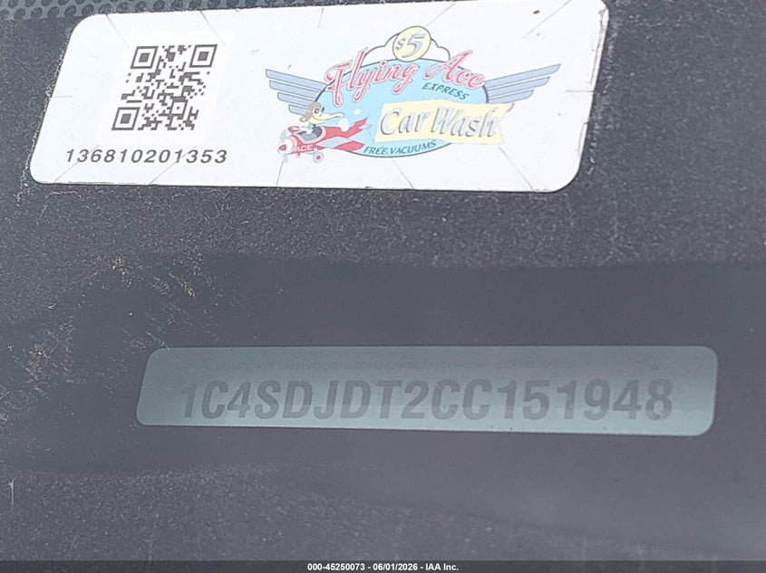 1C4SDJDT2CC151948 2012 Dodge Durango 5.7 Crew grey