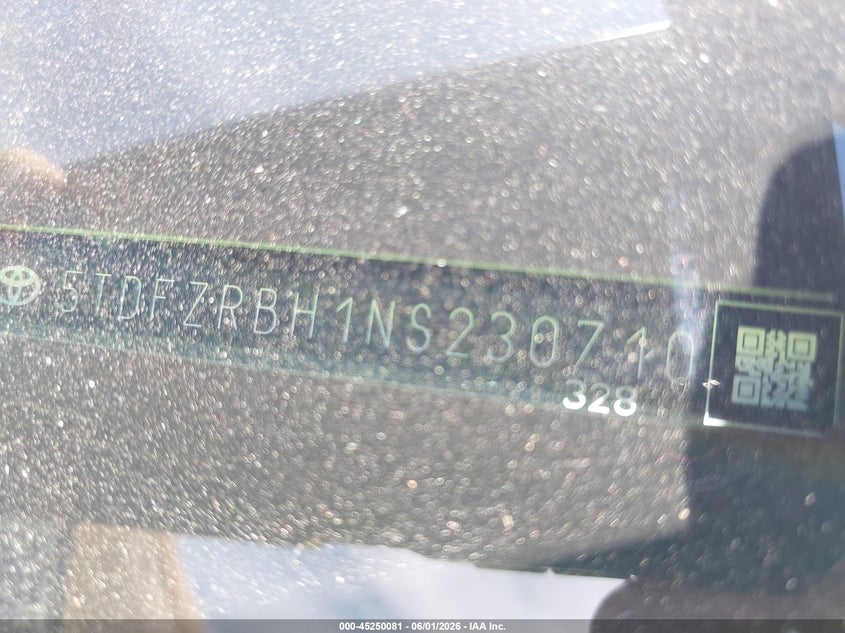 2022 Toyota Highlander Platinum VIN: 5TDFZRBH1NS230710 Lot: 45250081