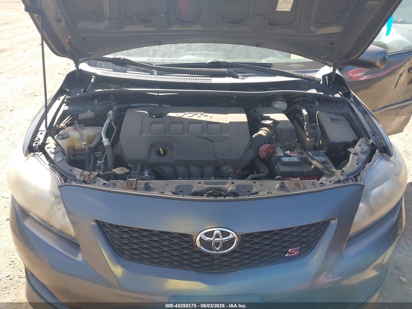2010 Toyota Corolla 1.8 S Grey Lot 111045250175 Vin 2T1BU4EE4AC352143