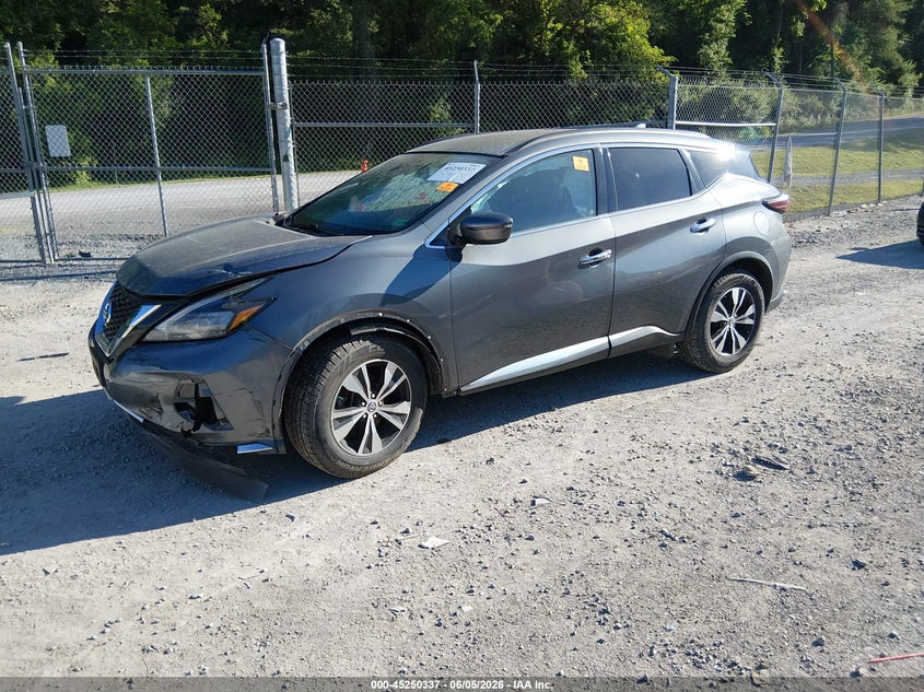 Vin: 5n1az2bs0ln110439, lot: 45748140, nissan murano sv intelligent awd 20202