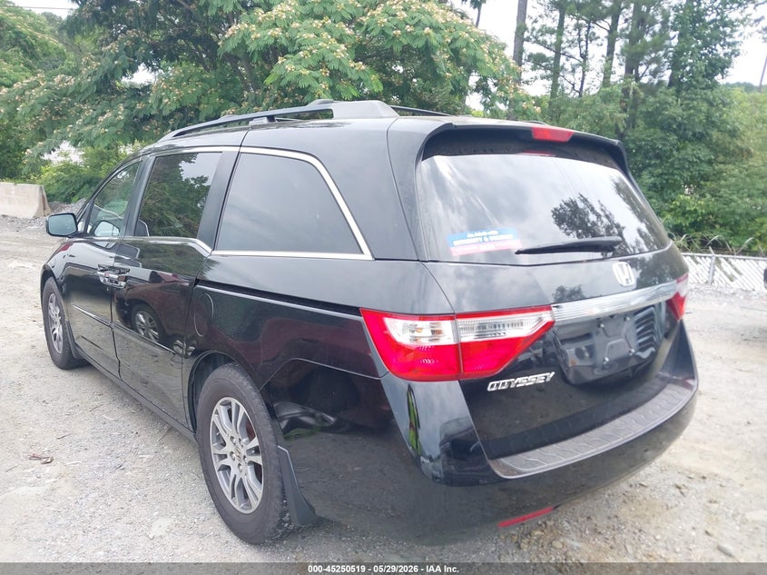 Vin: 5fnrl5h6xbb032821, lot: 45748322, honda odyssey ex-l 20113