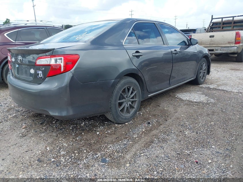 Vin: 4t4bf1fk2cr174771, lot: 45748433, toyota camry le 20124