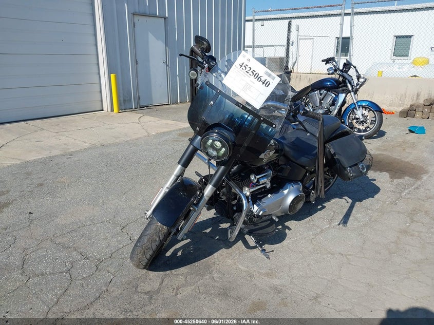 2012 Harley-davidson Fat boy Flstfb Fatboy Lo black Lot 111045250640 Vin 1HD1JNV17CB028370