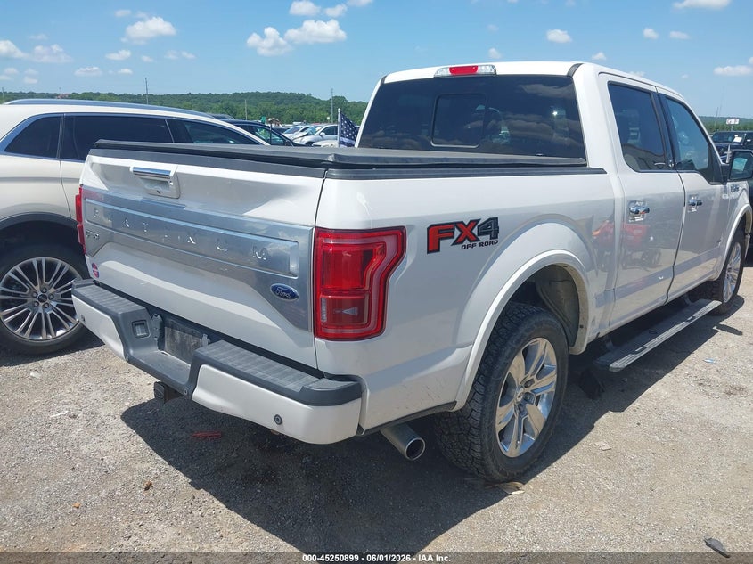Vin: 1ftew1eg4hfc52293, lot: 45748702, ford f-150 platinum 20174