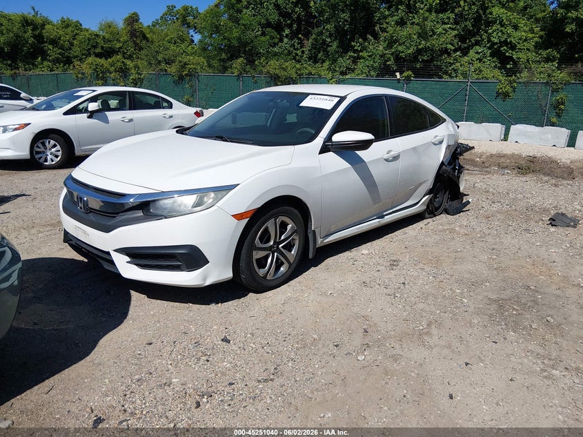 2016 HONDA CIVIC SEDAN 2.0L I-4 DOHC, VVT, 158HP
