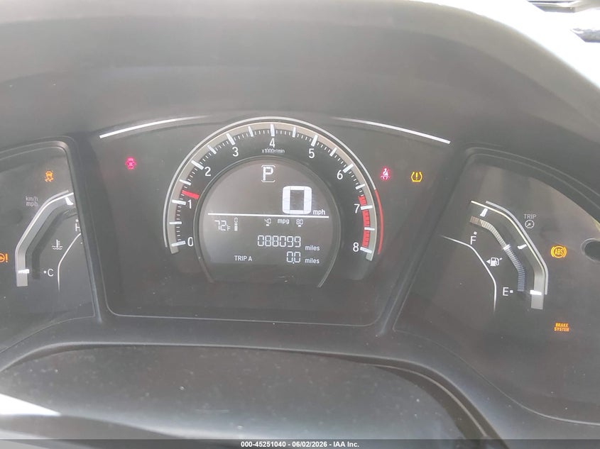 2016 HONDA CIVIC SEDAN 2.0L I-4 DOHC, VVT, 158HP