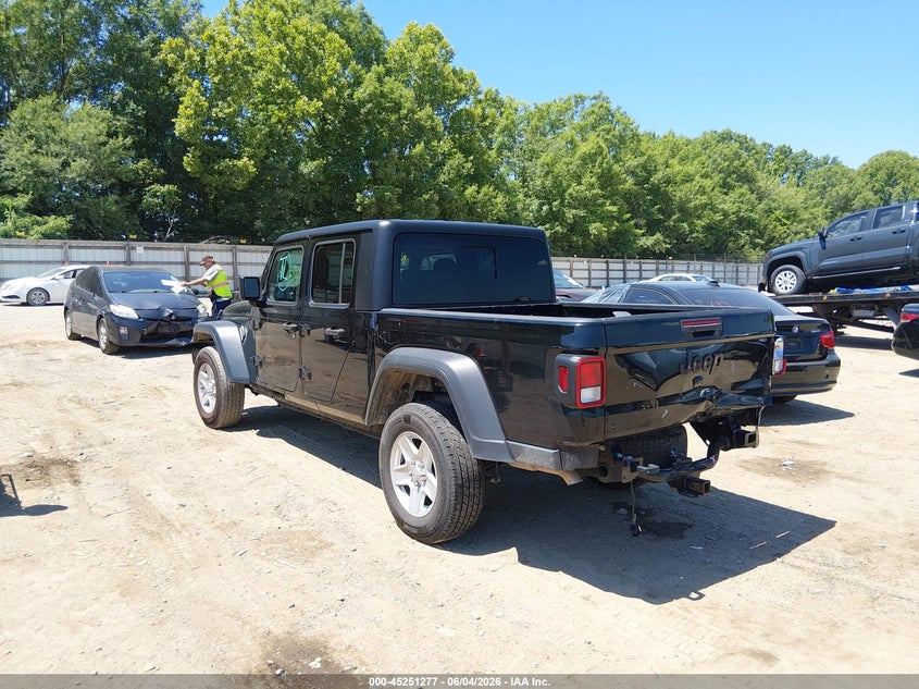 Vin: 1c6hjtagxpl534149, lot: 45749079, jeep gladiator sport s 4x4 20233