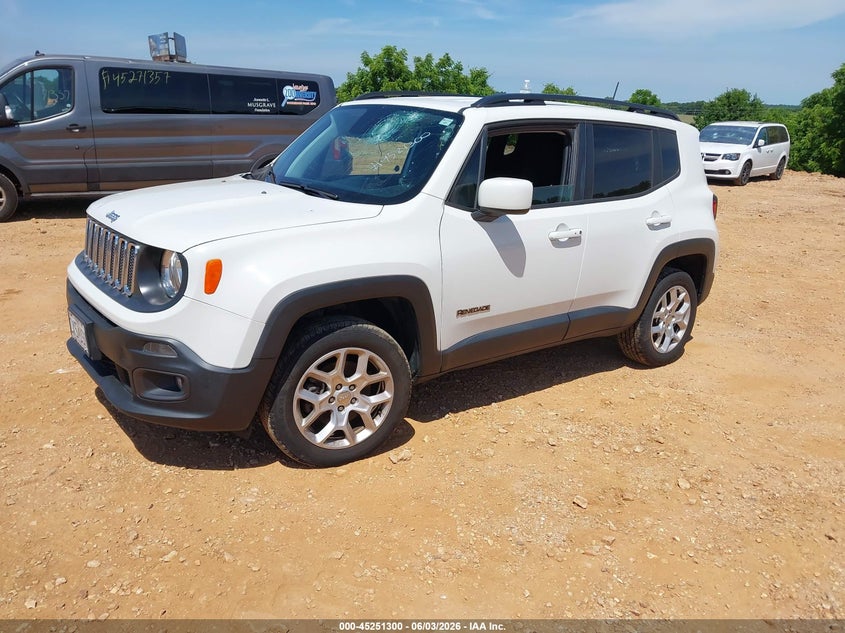 Vin: zaccjbbb2jpj14367, lot: 45749103, jeep renegade latitude 4x4 20182