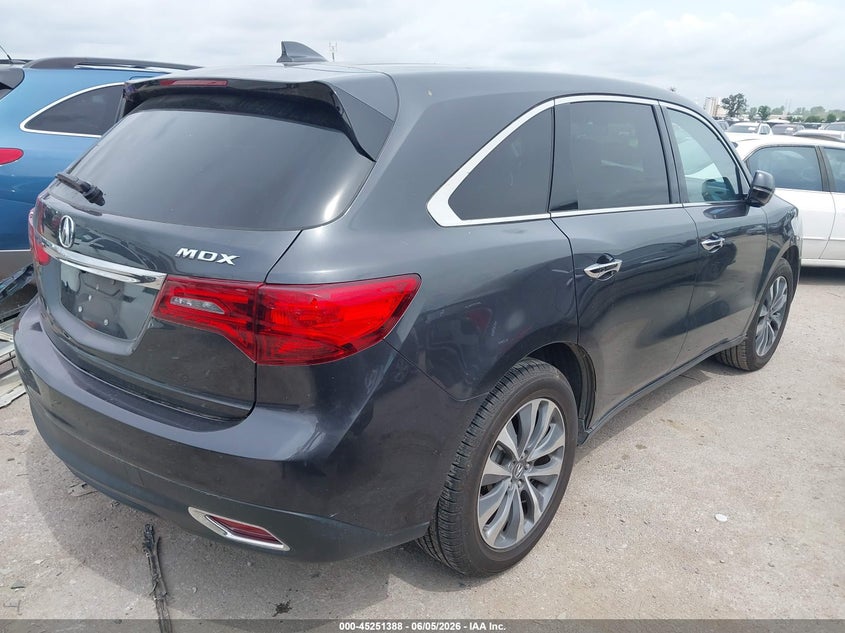Vin: 5fryd3h4xgb013011, lot: 45749191, acura mdx technology   acurawatch plus packages/technology package 20164