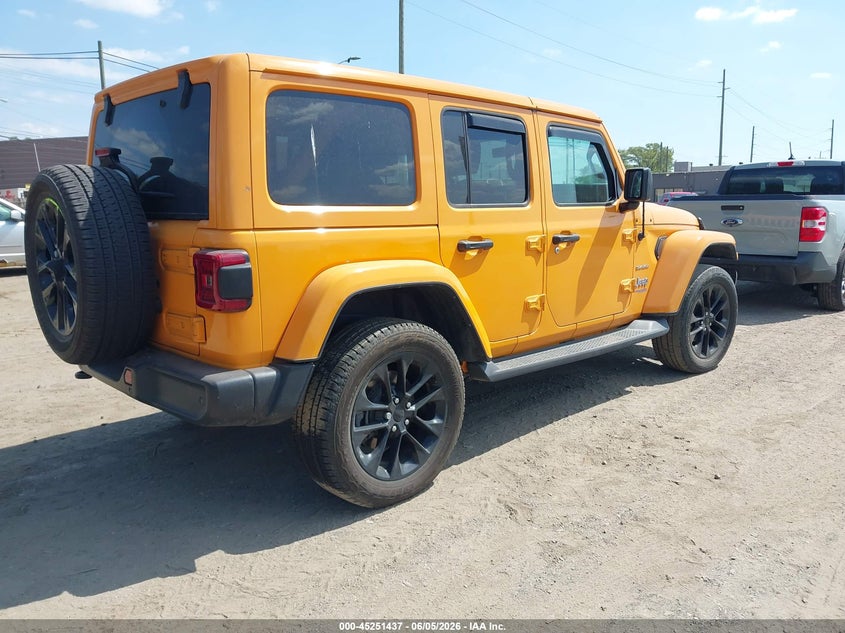 Vin: 1c4jjxp65mw658534, lot: 45749240, jeep wrangler 4xe unlimited sahara 4x4 20214