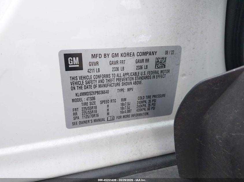 2023 Buick Encore Gx Select Fwd VIN: KL4MMDS2XPB036640 Lot: 45251439