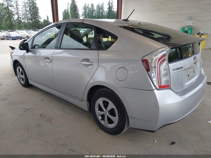 2012 Toyota Prius 1.8 Three silver Lot 111045251461 Vin JTDKN3DU2C5511077