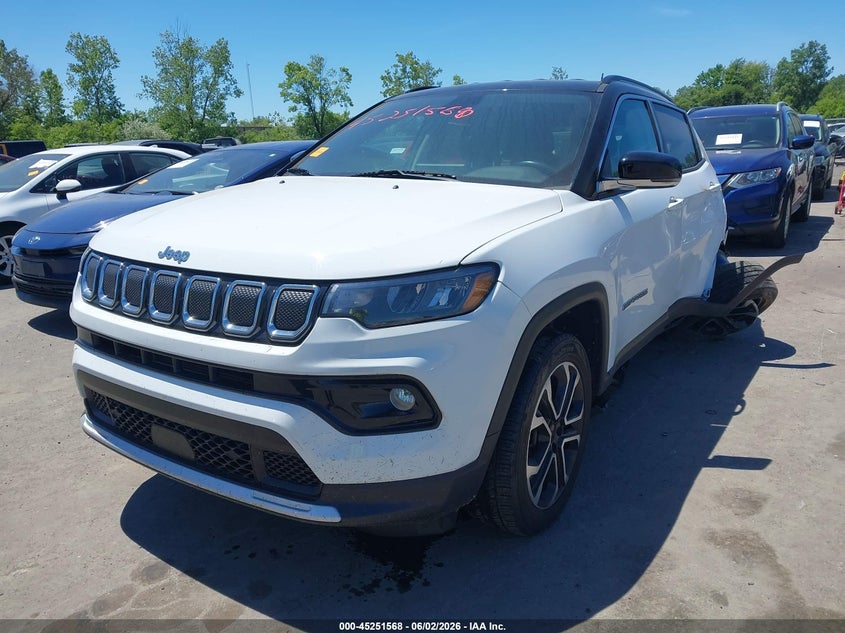 Vin: 3c4njdcbxnt136234, lot: 45749372, jeep compass limited 4x4 20222