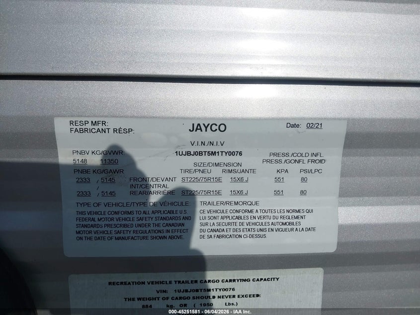 2021 OTHER JAYCO OTHER TRAILER N/A