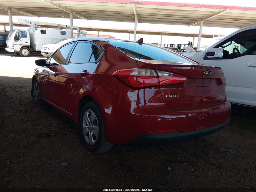 Vin: knafk4a65g5566549, lot: 45749476, kia forte lx 20163