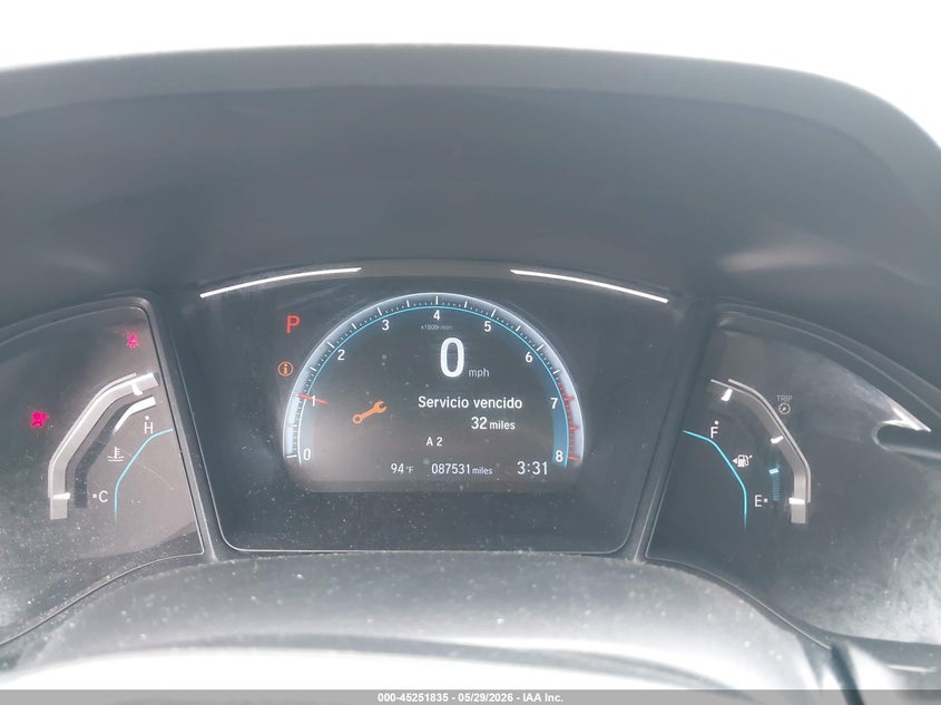 VIN 19XFC2F63KE034775 2019 HONDA CIVIC LX