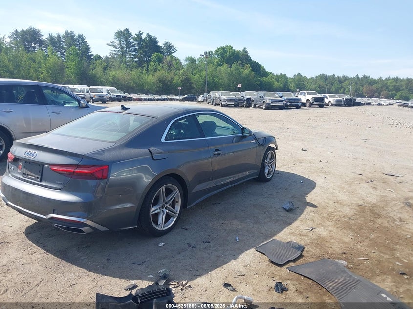 Vin: wautaaf53na017019, lot: 45749672, audi a5 premium plus 45 tfsi s line quattro s tronic 20224