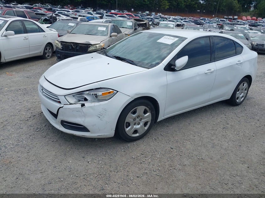 Vin: 1c3cdfaaxgd592851, lot: 45749738, dodge dart se 20162