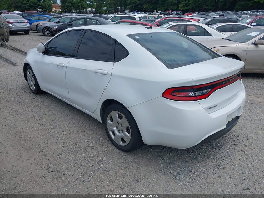 Vin: 1c3cdfaaxgd592851, lot: 45749738, dodge dart se 20163
