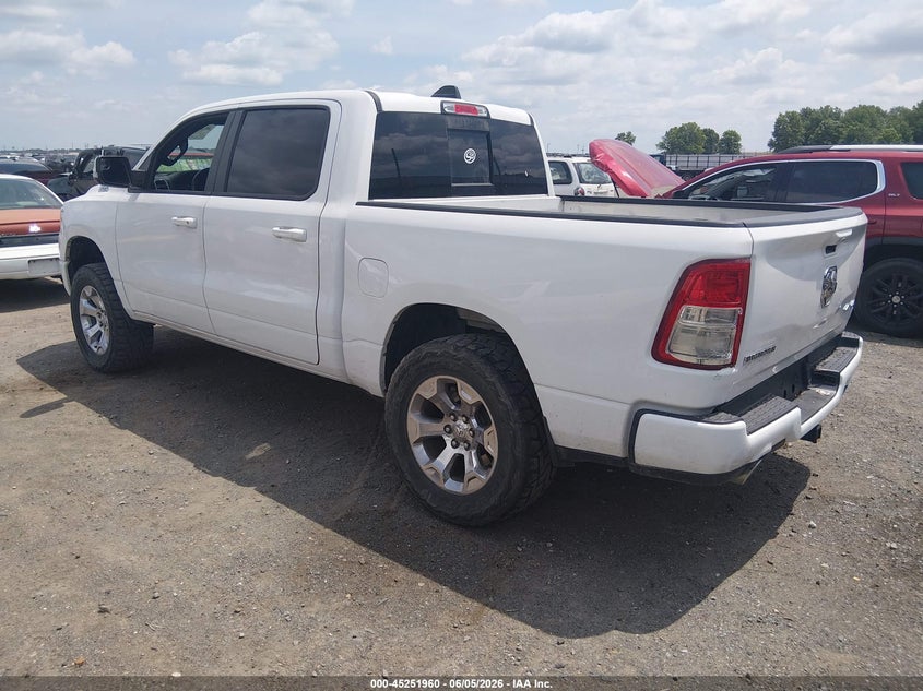 Vin: 1c6srfft9kn731025, lot: 45749763, ram 1500 big horn/lone star  4x4 5'7 box 20193