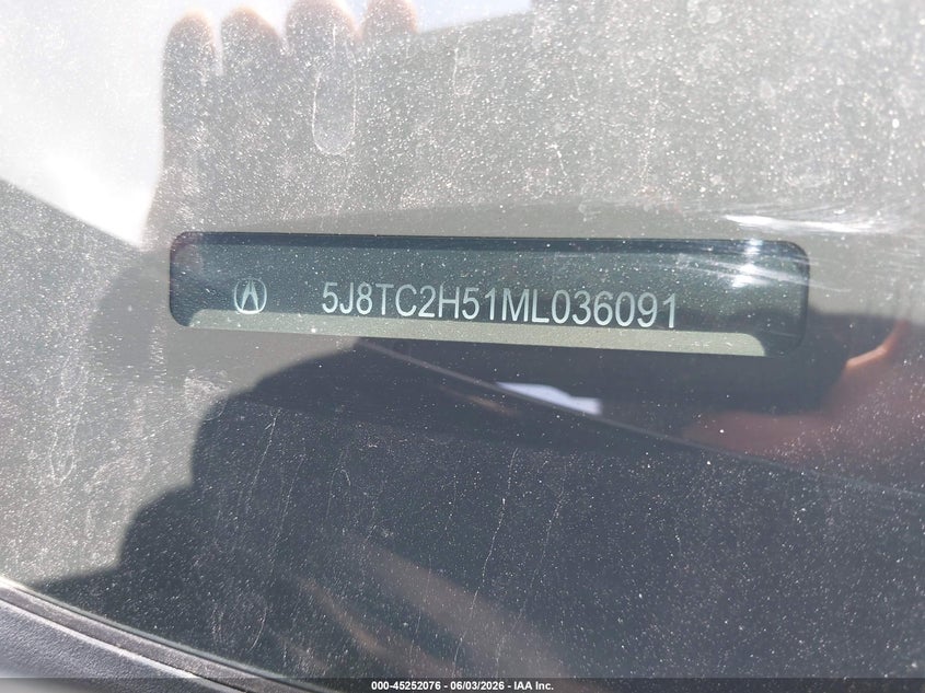 2021 Acura Rdx Technology Package VIN: 5J8TC2H51ML036091 Lot: 45252076