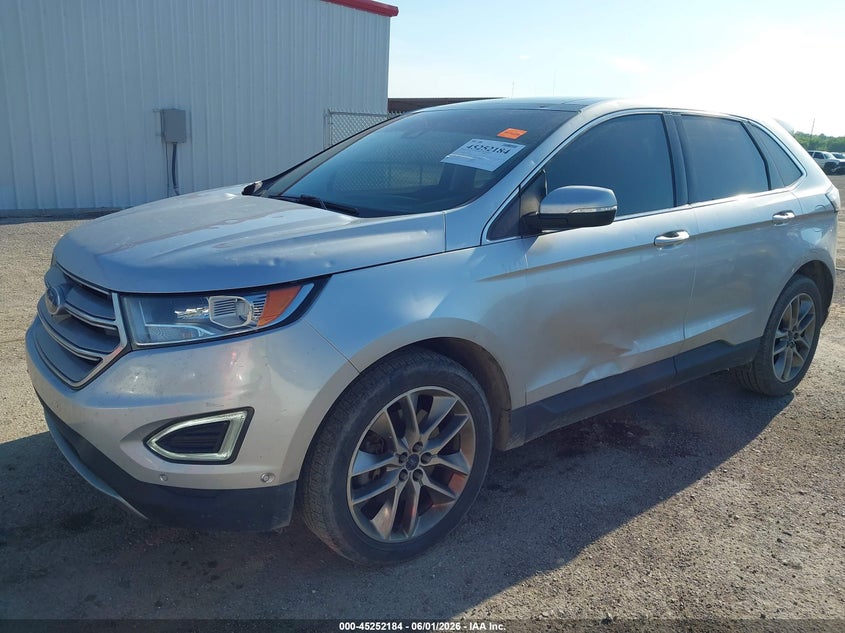 Vin: 2fmpk4k8xhbb99048, lot: 45749987, ford edge titanium 20172
