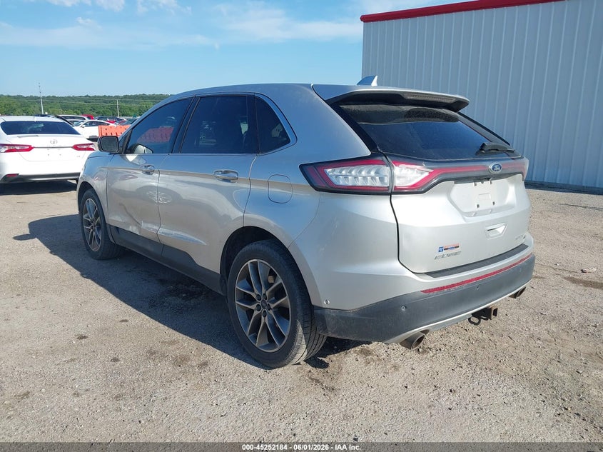 Vin: 2fmpk4k8xhbb99048, lot: 45749987, ford edge titanium 20173