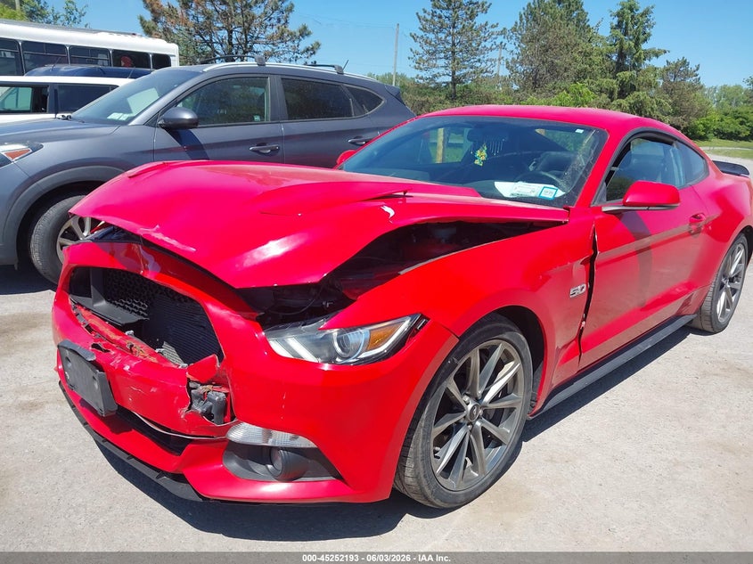 Vin: 1fa6p8cf7h5262686, lot: 45749996, ford mustang gt premium 20172
