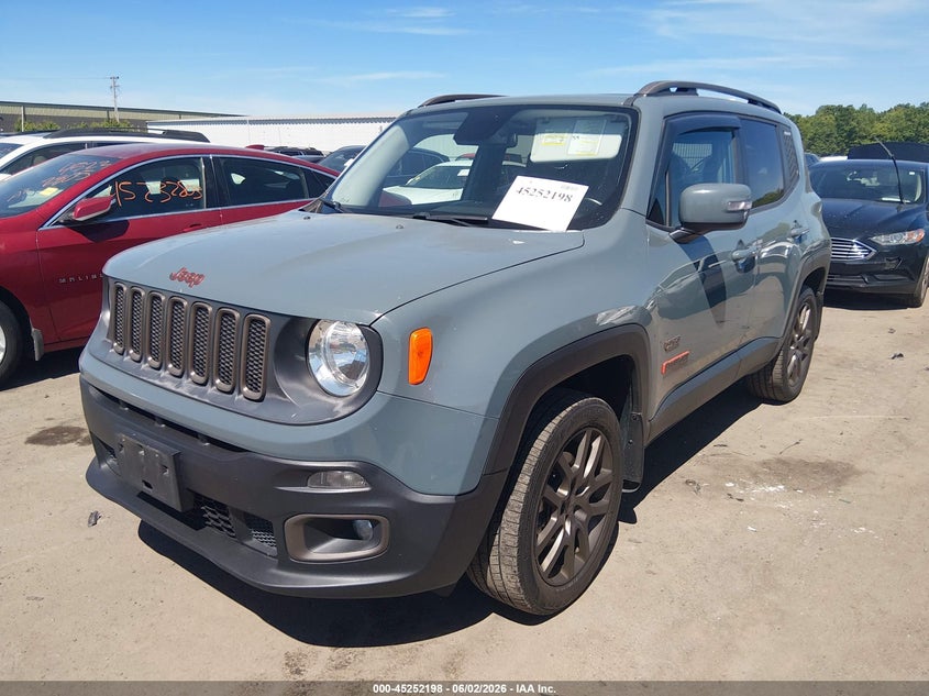 Vin: zaccjbbtxgpd96326, lot: 45750001, jeep renegade 75th anniversary 20162