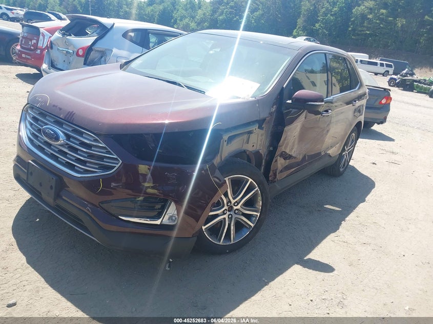 Vin: 2fmpk4k96kbc55731, lot: 45750486, ford edge titanium 20192