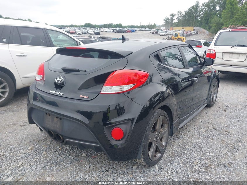 Vin: kmhtc6ae0fu233715, lot: 45750607, hyundai veloster turbo 20154