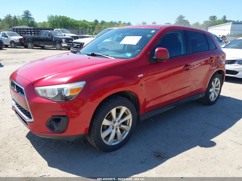 Vin: 4a4ar3au6ee004537, lot: 45750679, mitsubishi outlander sport es 20142