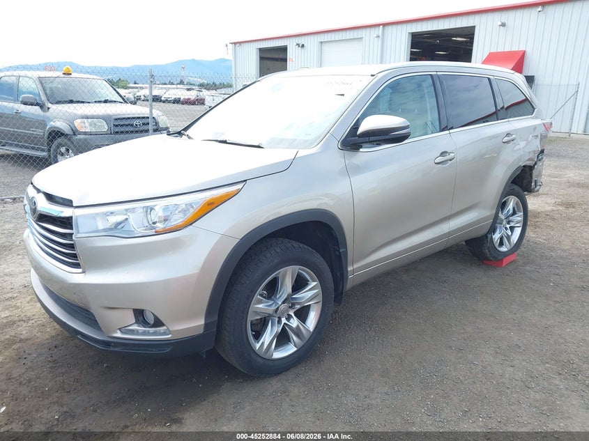 Vin: 5tddkrfh8fs146083, lot: 45750687, toyota highlander limited v6 20152