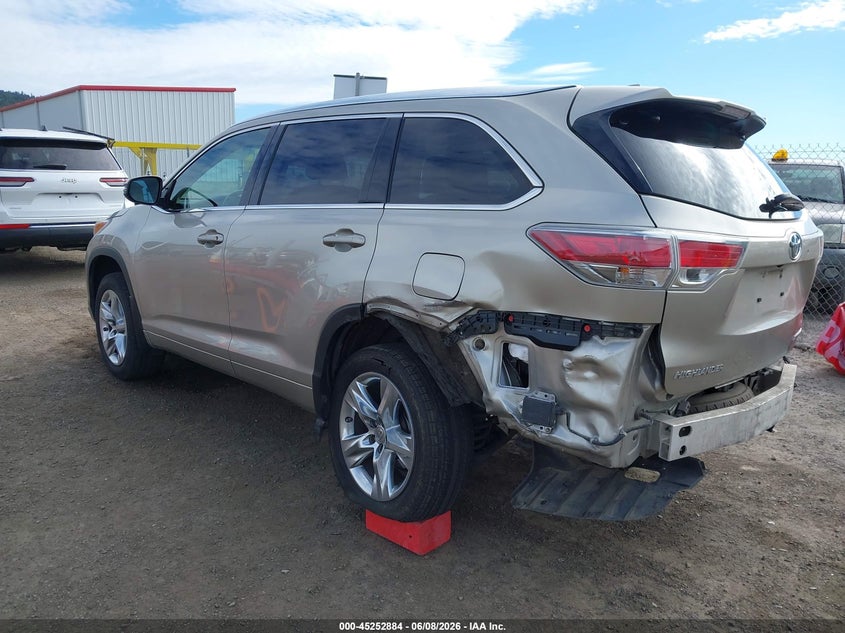 Vin: 5tddkrfh8fs146083, lot: 45750687, toyota highlander limited v6 20153