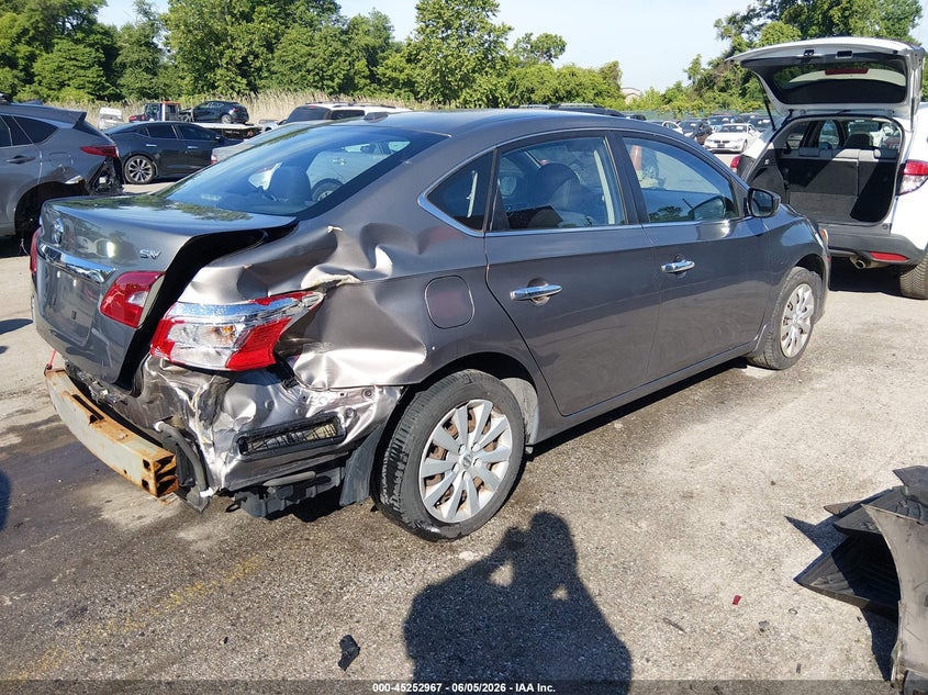 Vin: 3n1ab7ap4gl659993, lot: 45750770, nissan sentra sv 20164