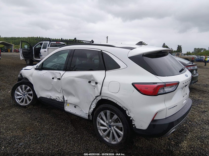 Vin: 1fmcu9dz1nua92889, lot: 45750902, ford escape titanium hybrid 20223