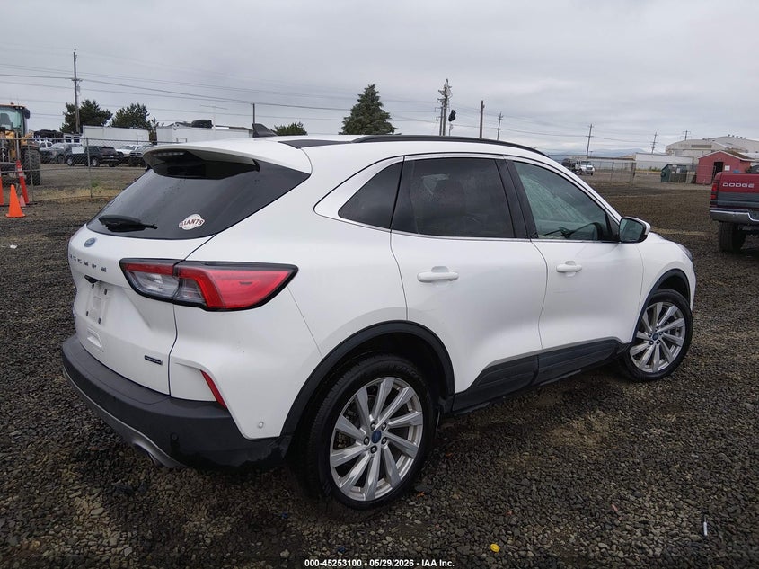 Vin: 1fmcu9dz1nua92889, lot: 45750902, ford escape titanium hybrid 20224