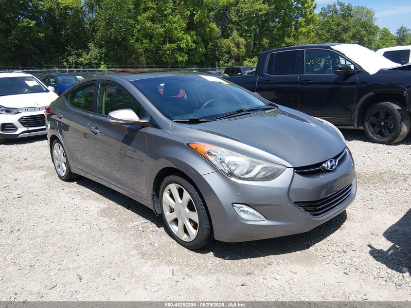 2012 Hyundai Elantra 1.8 Limited grey Lot 111045253206 Vin 5NPDH4AEXCH100237